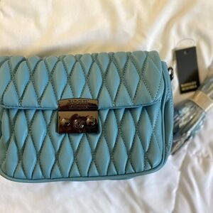 Badgley Mischka Mini Quilted Messenger Bag
